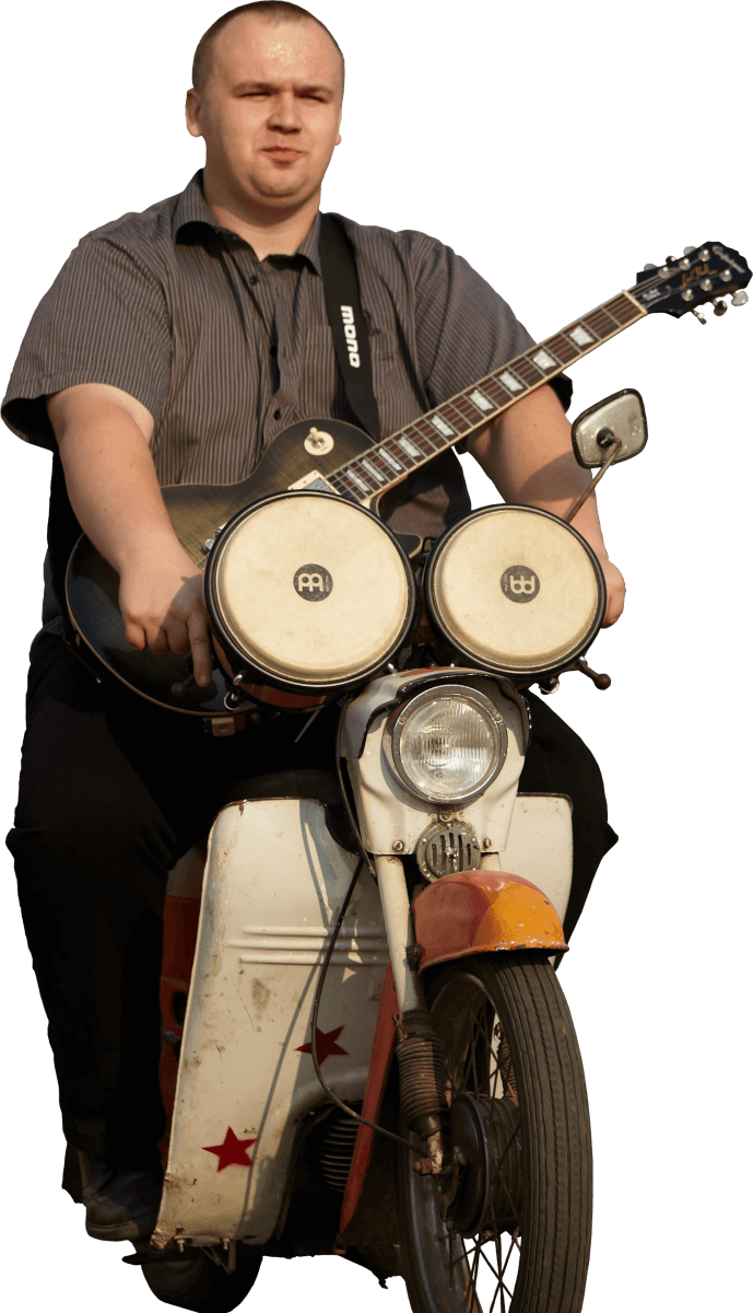 Jirka jede na fetchlu